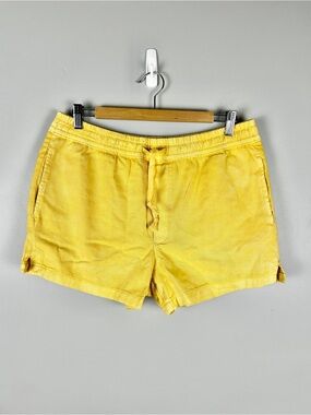 GAP Cotton Pull On Shorts Lightweight Denim Yellow Medium Track Coastal Casual